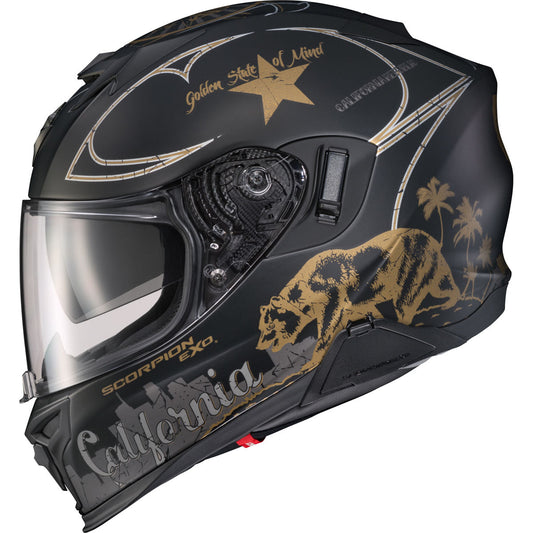 Scorpion EXO-T520 Golden State Helmet (CLOSEOUT) - Matte Black