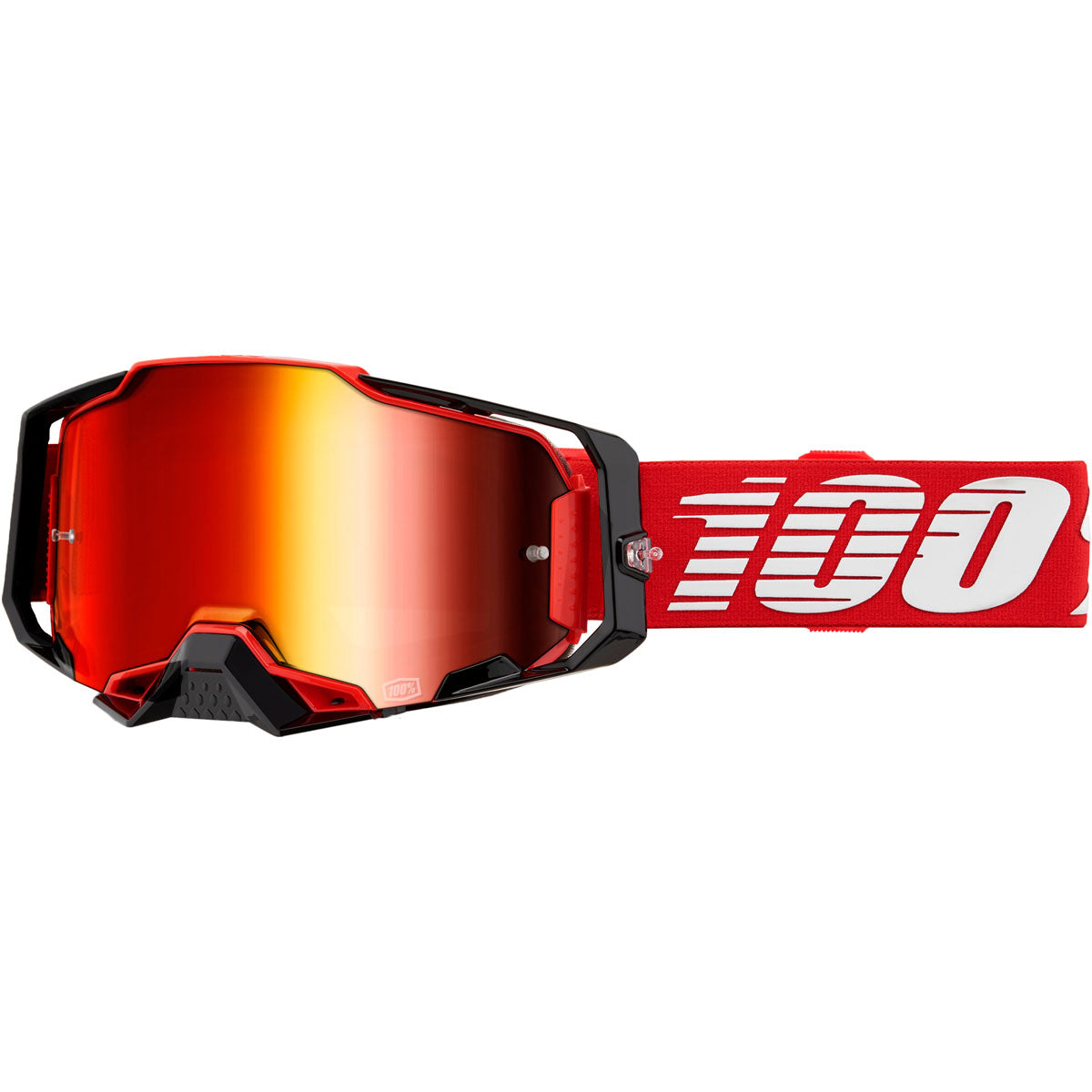 100% Armega Goggles Red / Mirror Red Lens