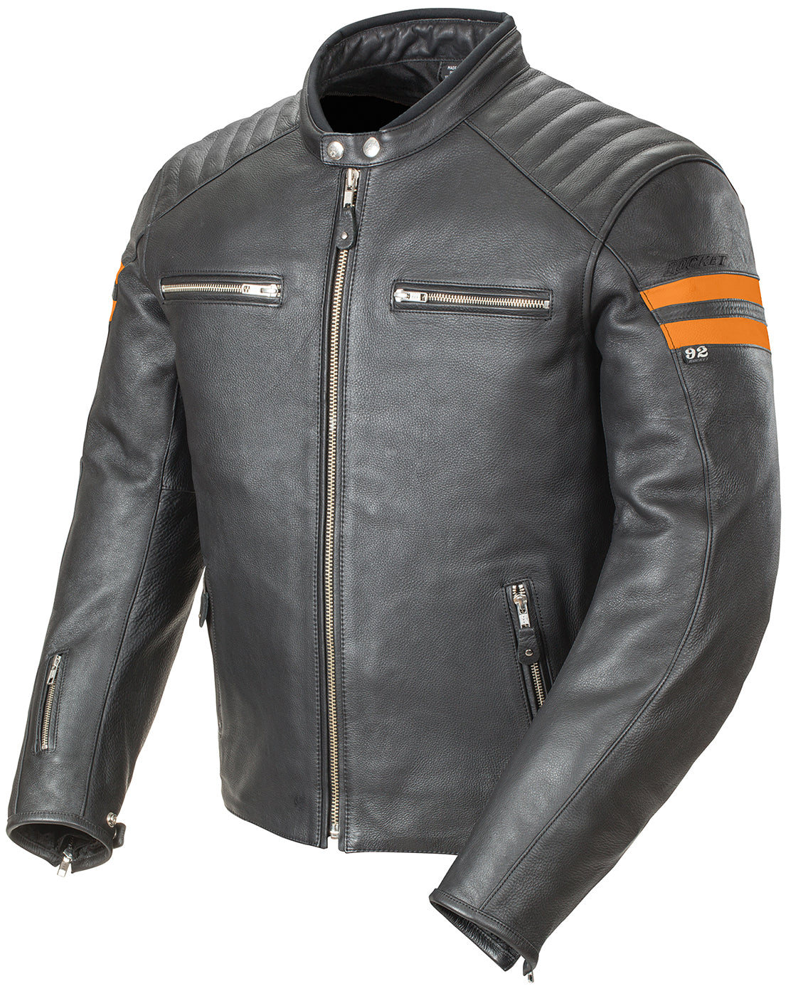 Joe Rocket Classic '92 Leather Jacket - Black/Orange