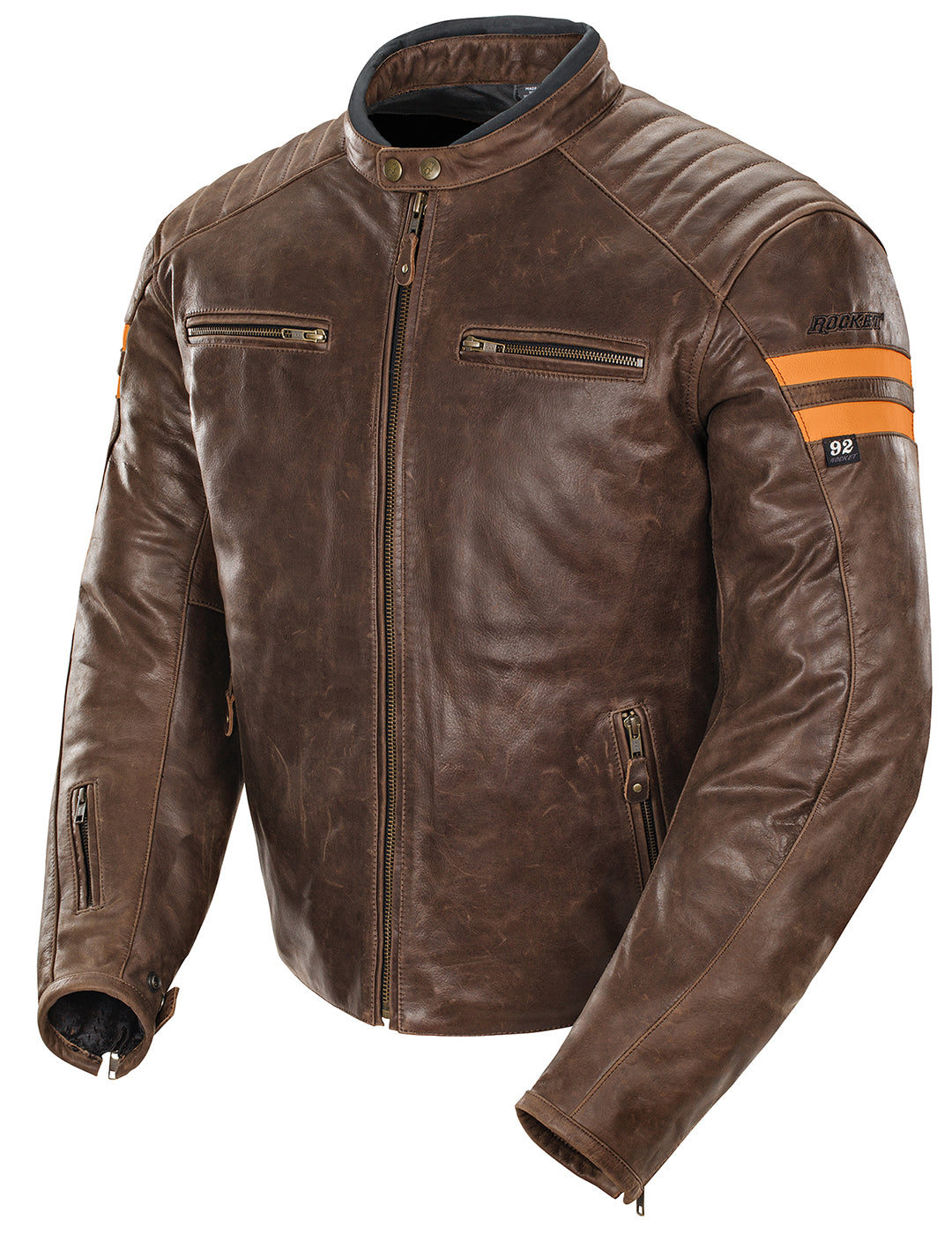 Joe Rocket Classic '92 Leather Jacket - Brown/Orange