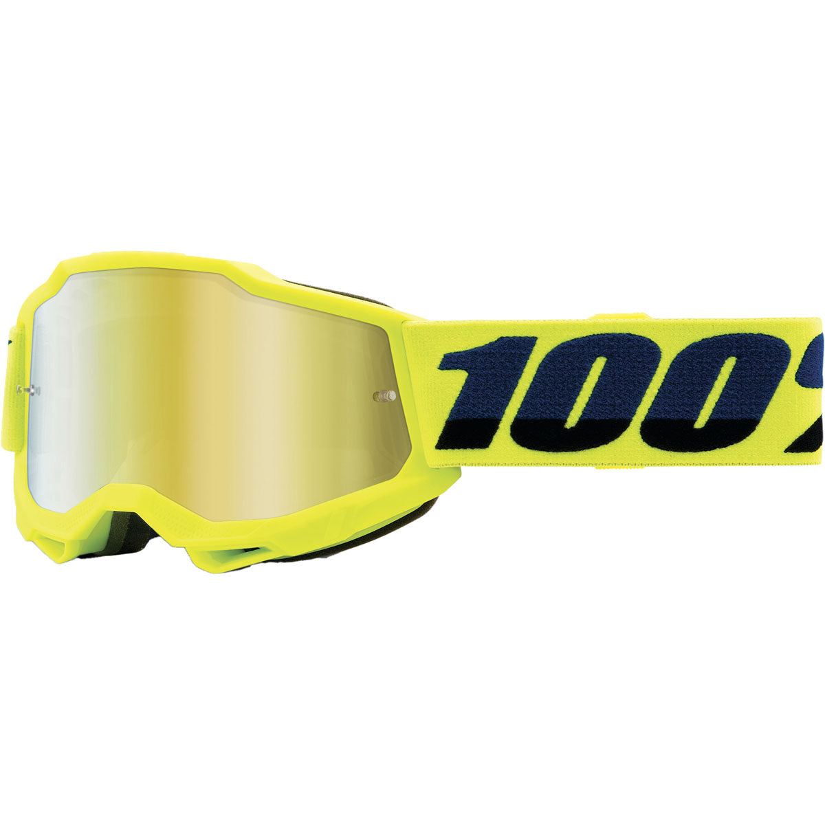 100% Accuri 2 Junior Goggles Fluo Yellow / Mirror Gold Lens