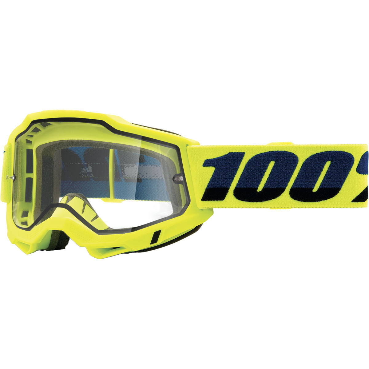 100% Accuri 2 Enduro Moto Goggles Fluo Yellow / Clear Lens