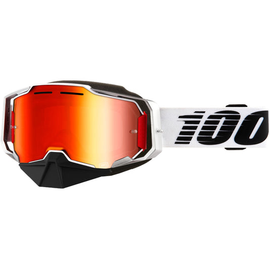 100% Armega Snowmobile Goggles Lightsaber / Mirror Red Lens