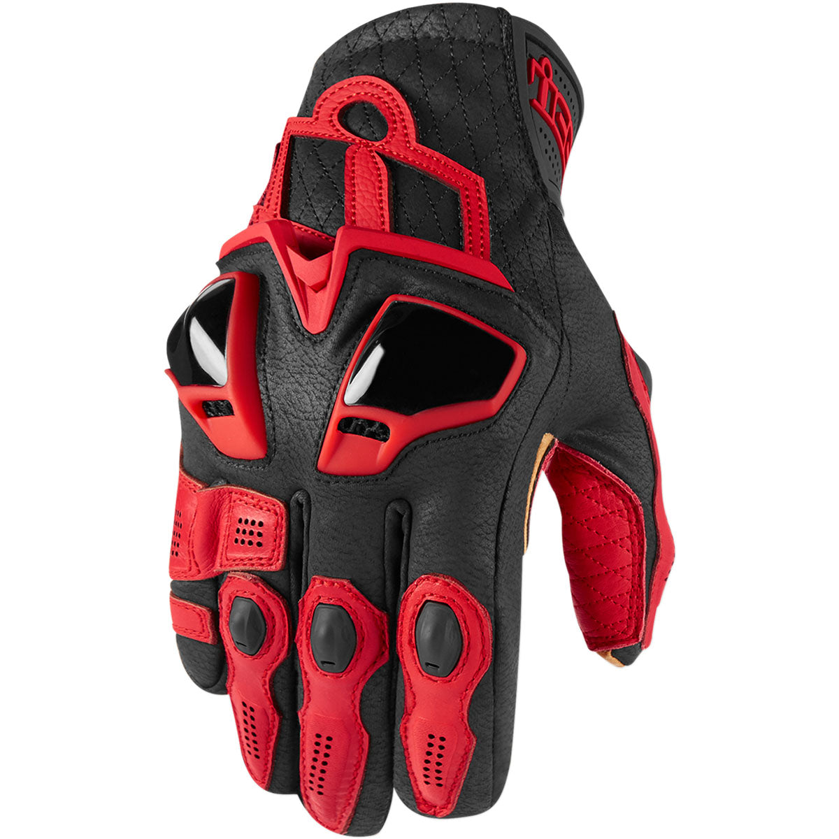 Icon Hypersport Short Gloves - Red
