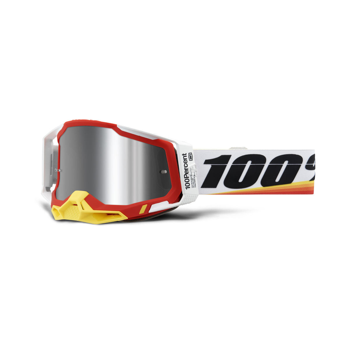 100% Racecraft 2 Goggles Arsham Rd / Mirror Silver Flash Ln