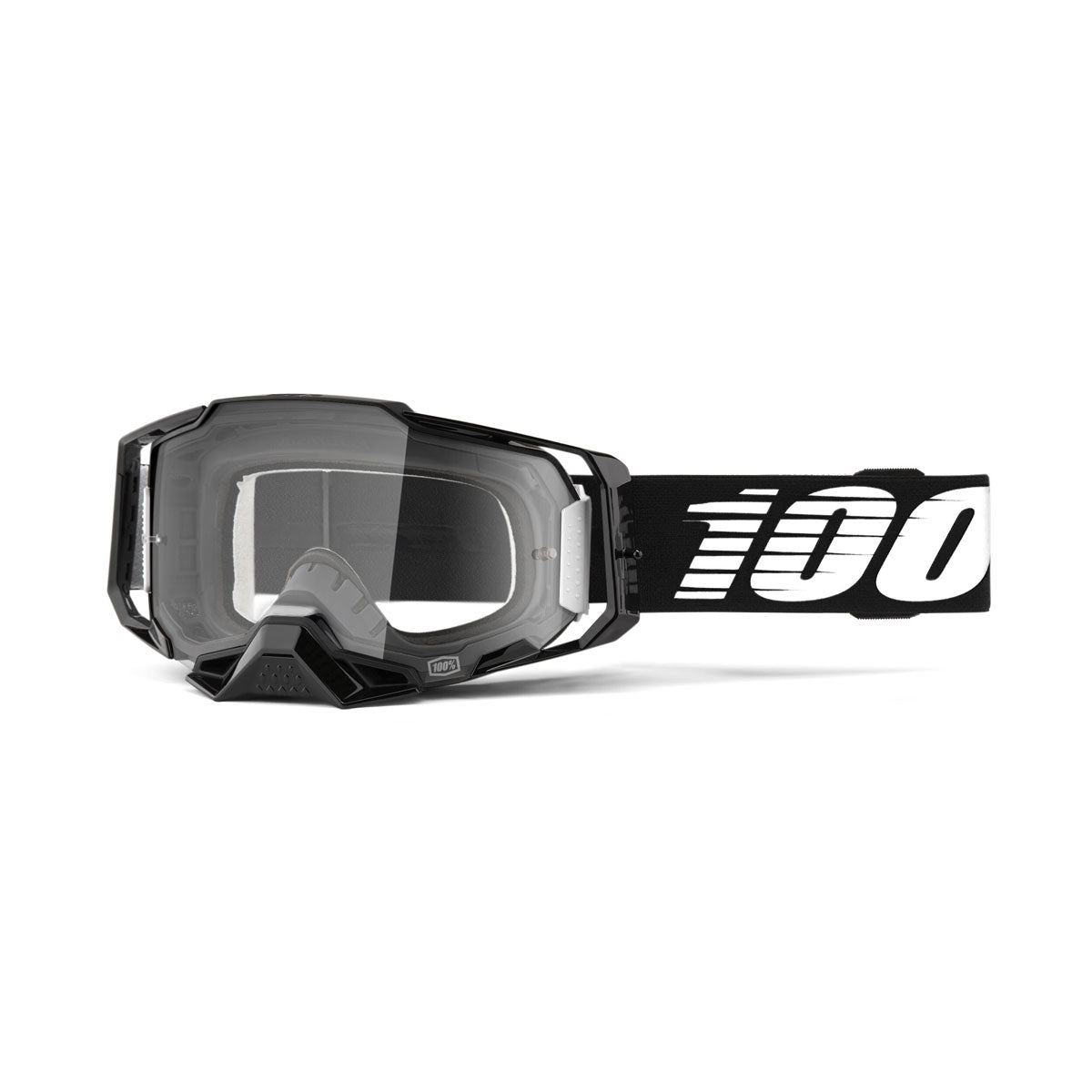100% Armega Goggles Black / Clear Lens