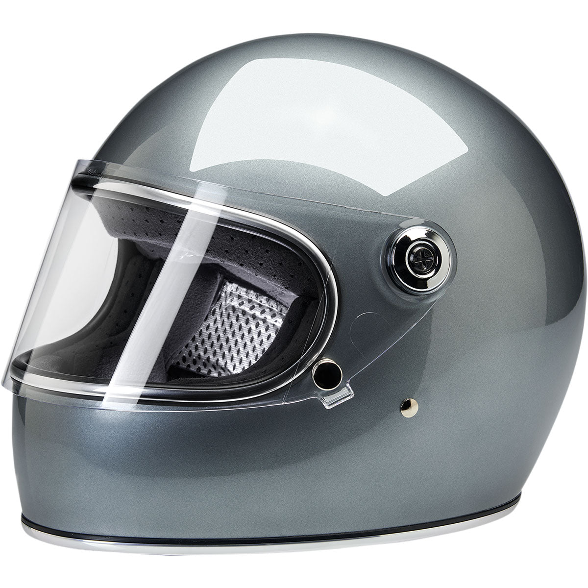 Biltwell Gringo S Helmet CLOSEOUT - Metallic Sterling
