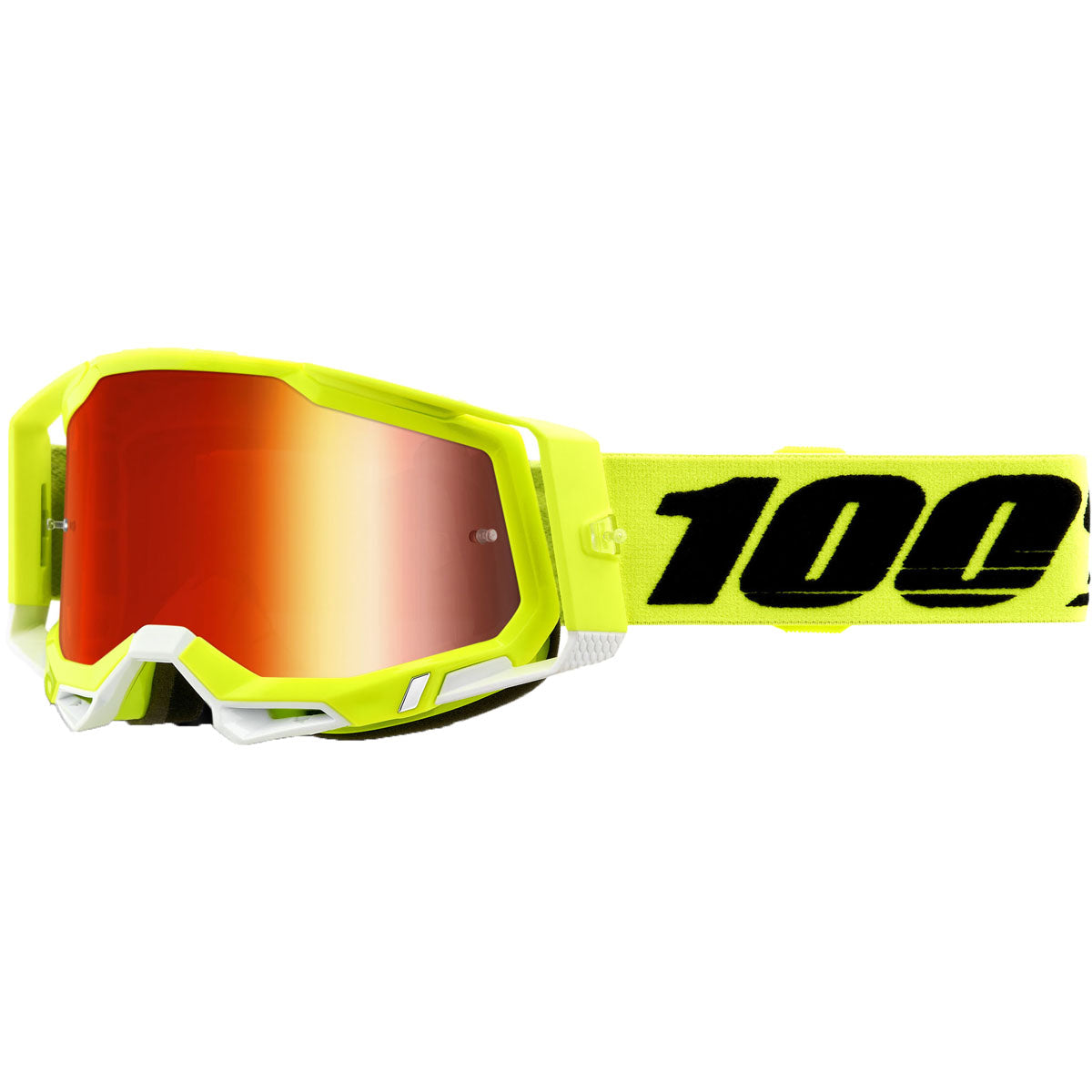 100% Racecraft 2 Goggles Yellow / Mirror Red Lens