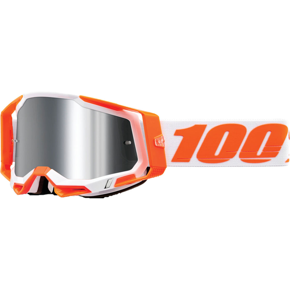 100% Racecraft 2 Goggles Orange / Mirror Silver Flash Lens