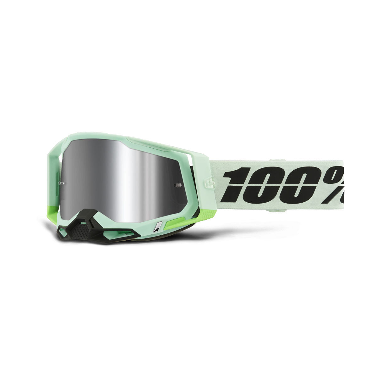 100% Racecraft 2 Goggles Palomar / Mirror Silver Flash Le