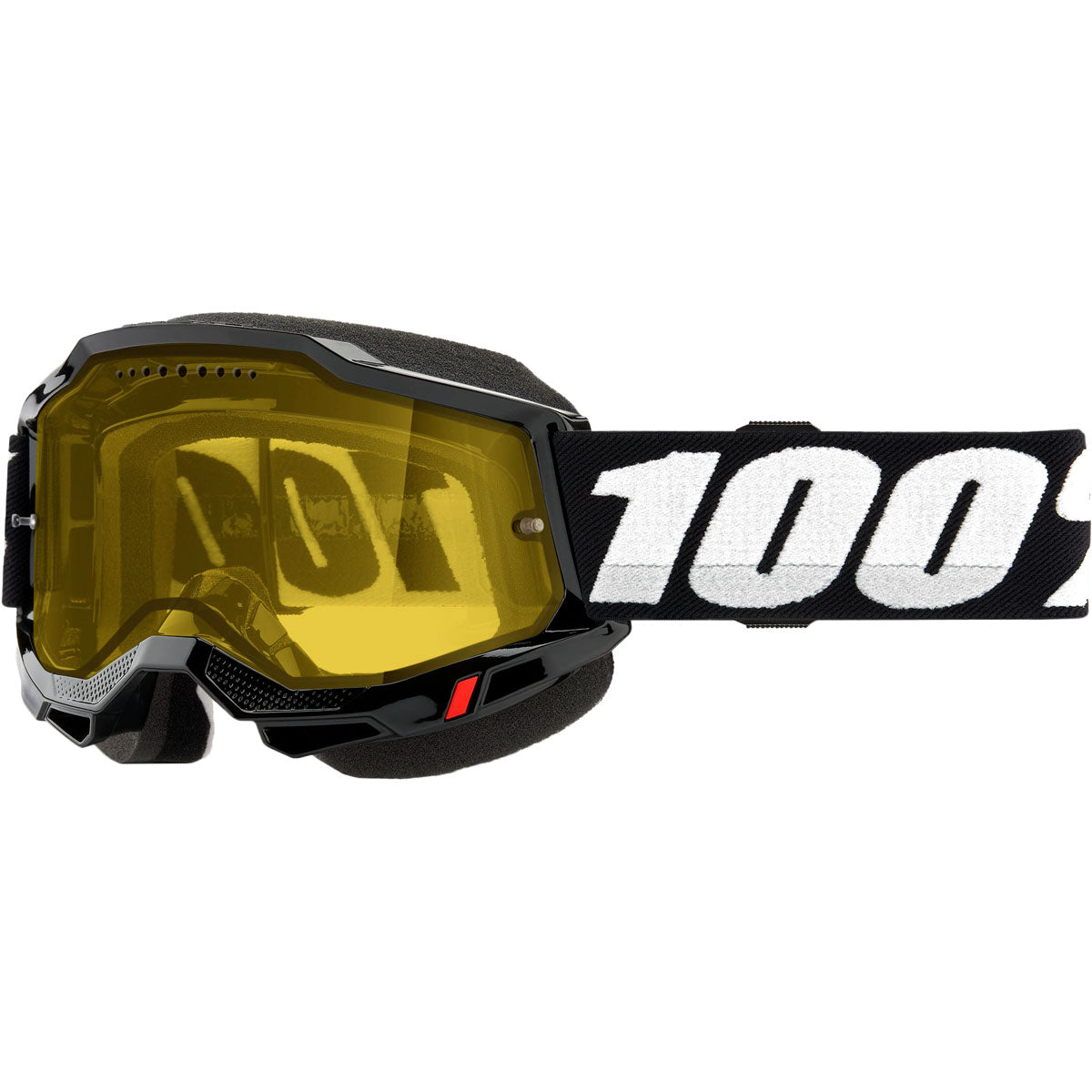 100% Accuri 2 Snowmobile Goggles Black / Yellow Lens