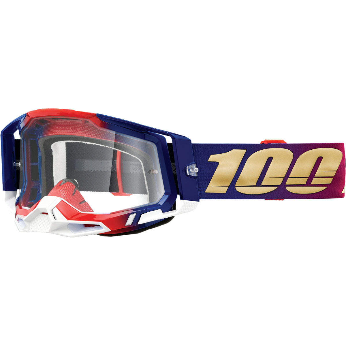 100% Racecraft 2 Goggles United / Clear Lens