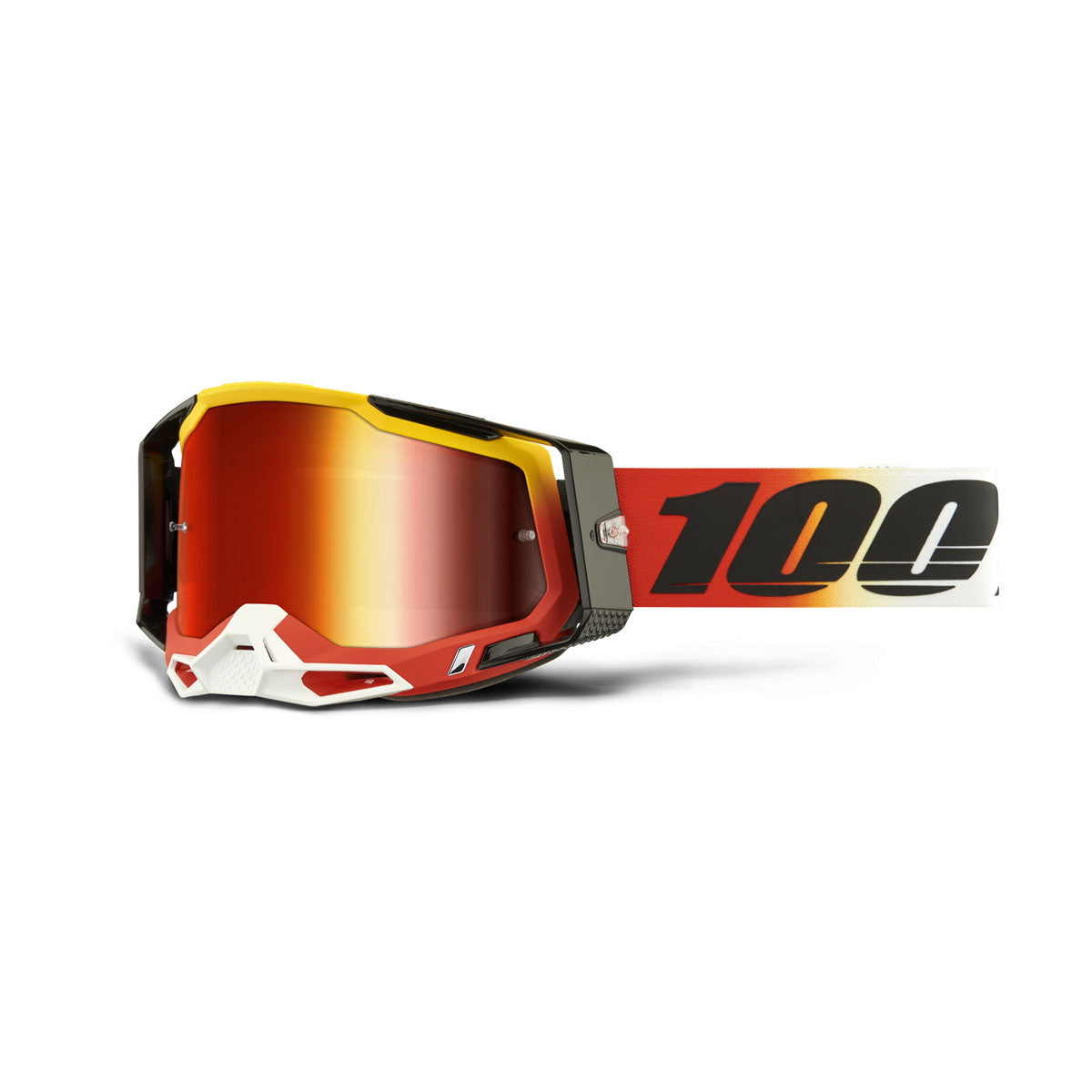 100% Racecraft 2 Goggles Ogusto / Mirror Red Lens