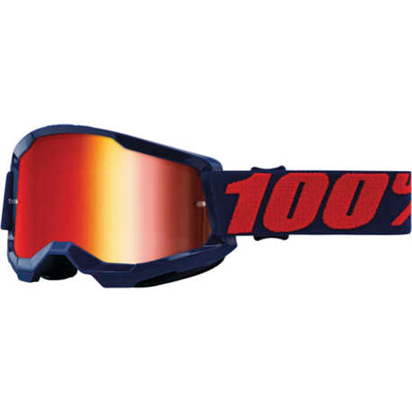 100% Strata 2 Goggles Masego / Red Mirrored Lens