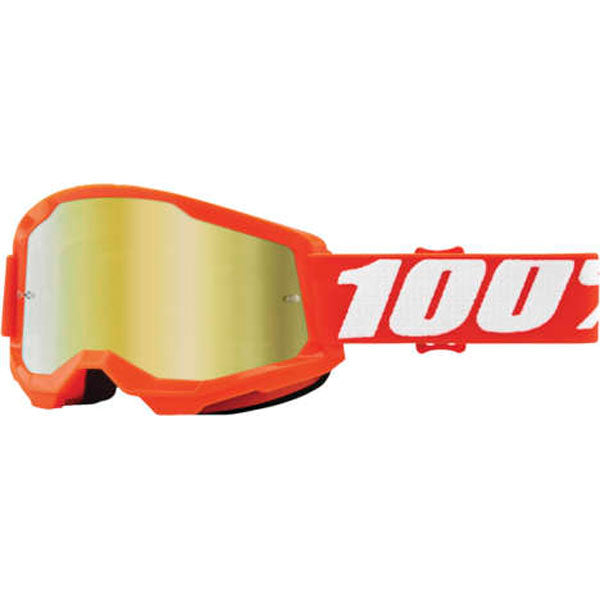 100% Strata 2 Goggles Orange / Gold Mirrored Lens