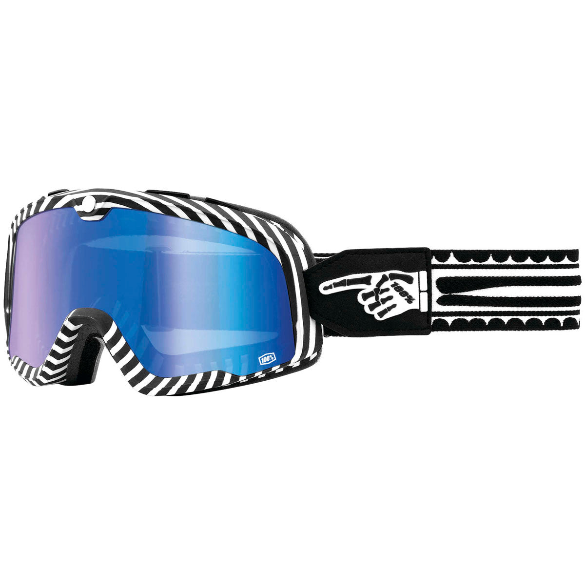100% Barstow Goggles Death Spray / Blue Mirror Lens