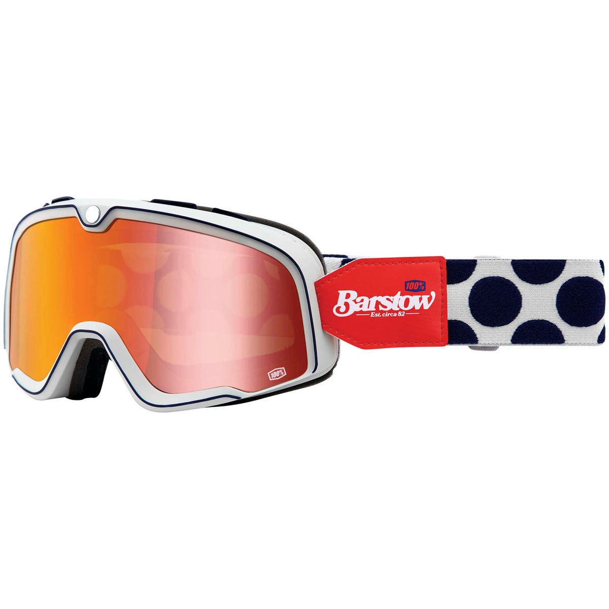 100% Barstow Goggles Hayworth / Flash Red Lens