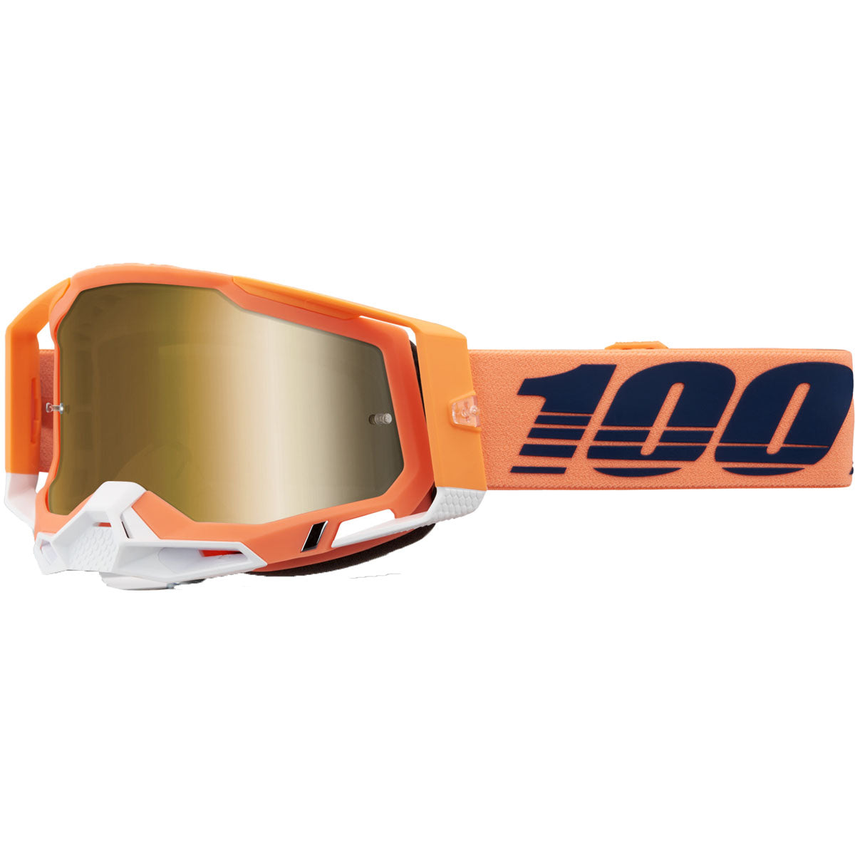 100% Racecraft 2 Goggles Coral / Mirror True Gold Lens