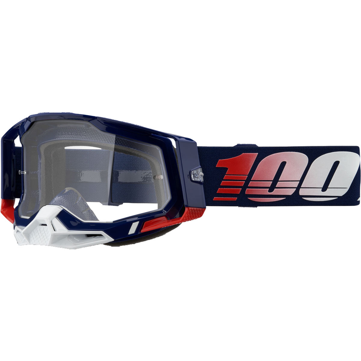 100% Racecraft 2 Goggles Republic / Clear Lens
