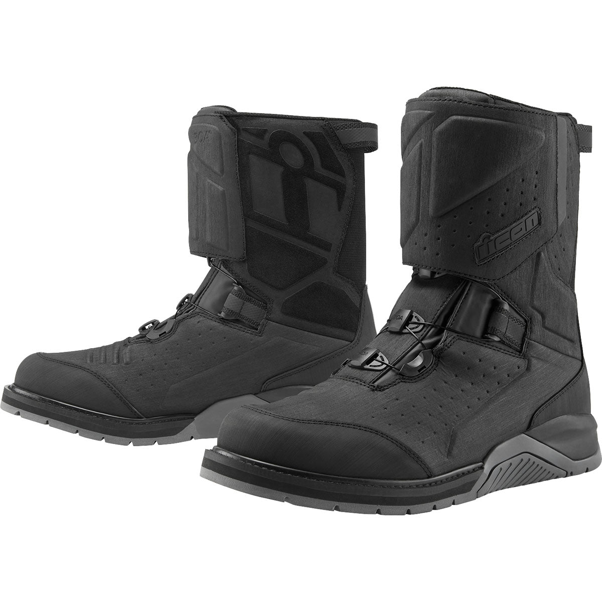 Icon Alcan Waterproof CE Boots - Black