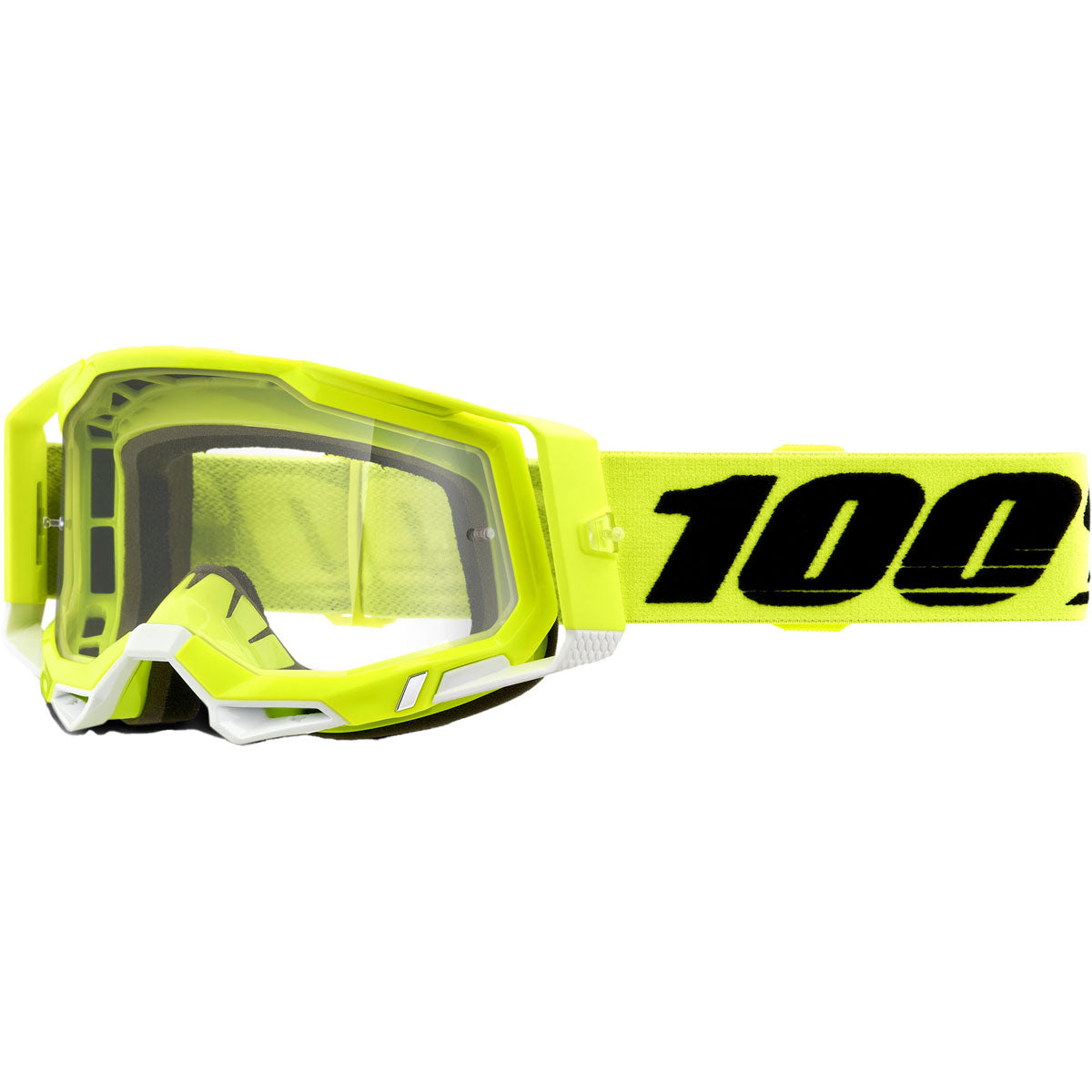 100% Racecraft 2 Goggles Yellow / Clear Lens