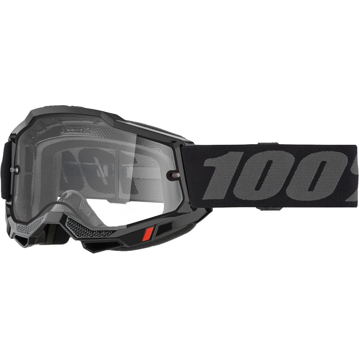 100% Accuri 2 Enduro Moto Goggles Black / Clear Lens