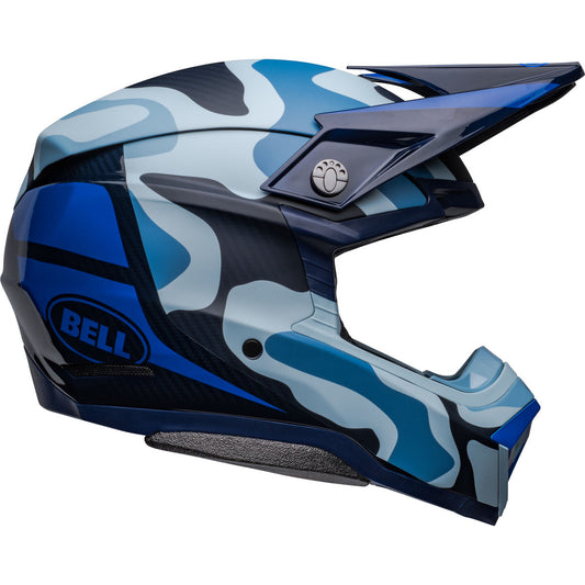 Bell Moto-10 Spherical Ferrandis Merchant Helmet (CLOSEOUT) - Matte/Gloss Dark Blue/Light Blue