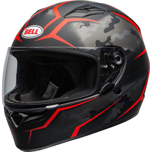 Bell Qualifier Stealth Helmet CLOSEOUT - Camo Matte Black/Red