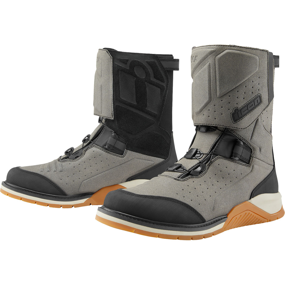 Icon Alcan Waterproof CE Boots - Grey