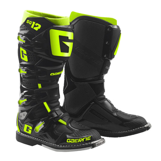 Gaerne SG-12 Boots - Black/Yellow Fluo
