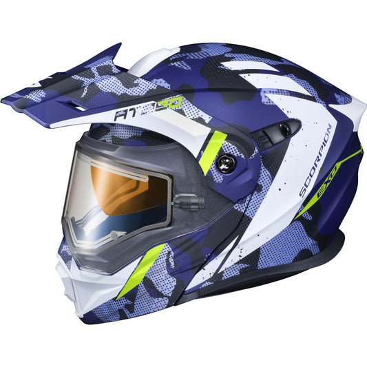 Scorpion EXO-AT950 Outrigger Snow Helmet w/ Electric Shield (CLOSEOUT) - Matte Blue