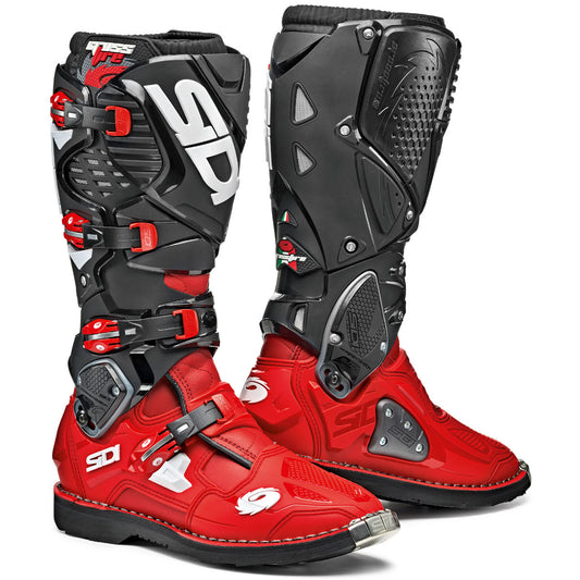Sidi Crossfire 3 TA Off-Road Motorcycle Boots - Red/Red/Black