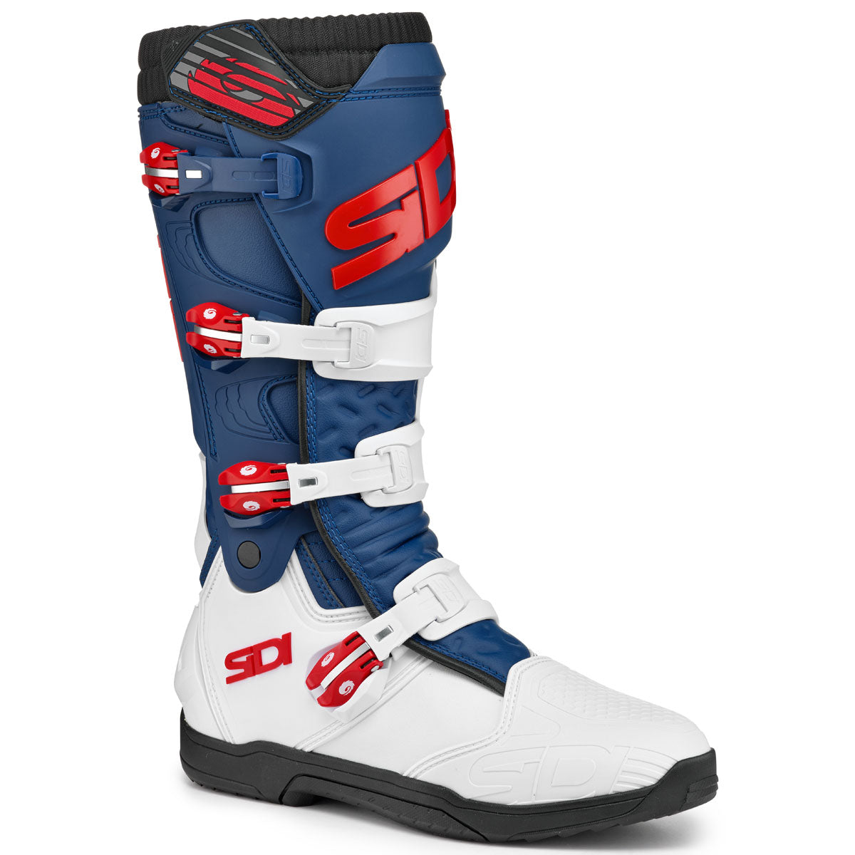 Sidi X Power SC Off-Road Motorcycle Boots - White/Navy/Red