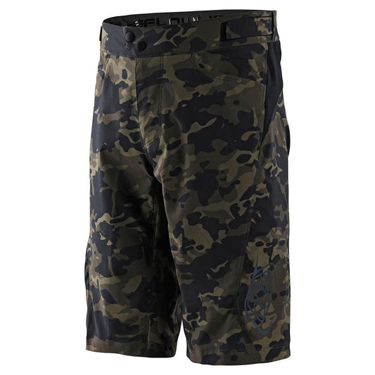 Troy Lee Designs Flowline Shorts W/ Liner (CLOSEOUT) - Camo Green 