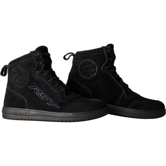 RST HiTop CE Moto Shoe Black Suede