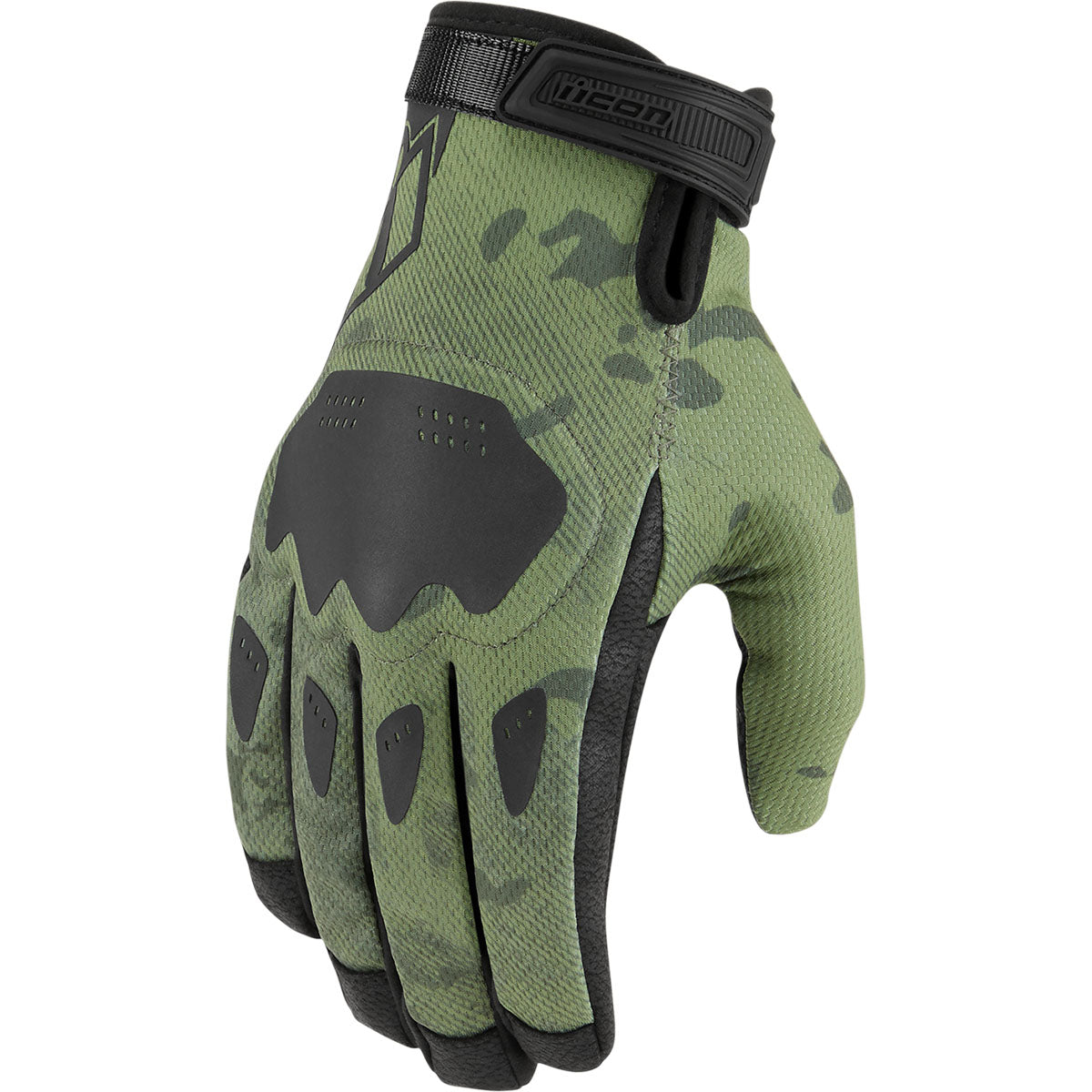 Icon Hooligan CE Gloves - Green Camo