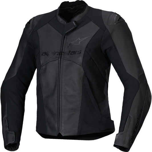 Alpinestars Stella Faster v3 Leather Jacket - Black/Black