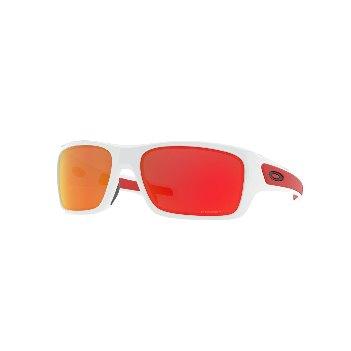 Oakley Youth Turbine XS Sunglasses CLOSEOUT - Polished White/PRIZM Ruby Iridium