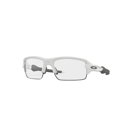 Oakley Youth Flak XS Sunglasses CLOSEOUT - Polished White/Clear