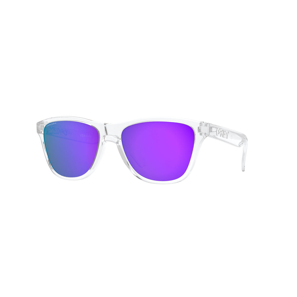 Oakley Youth Frogskins XS Sunglasses - Polished Clear/PRIZM Violet