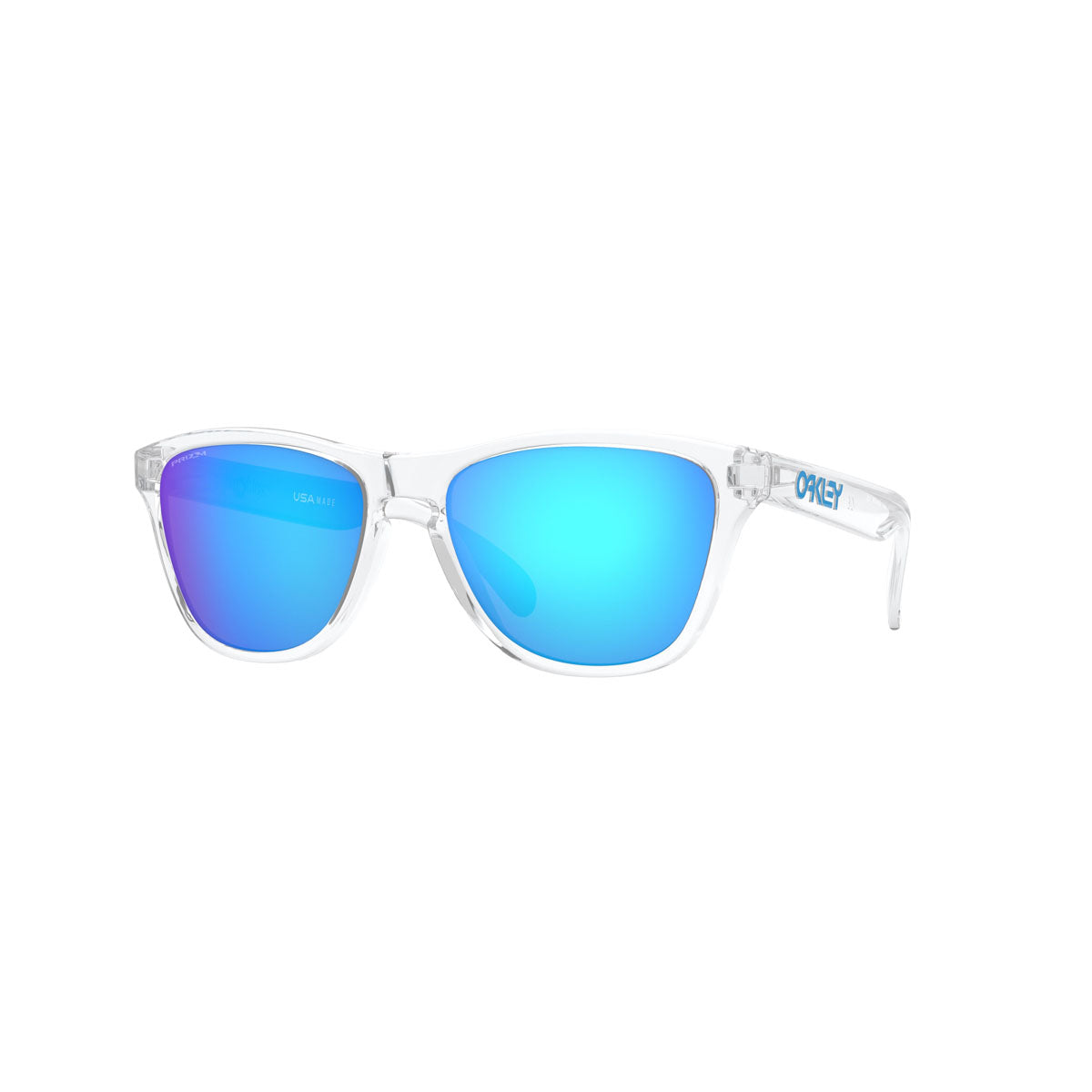 Oakley Youth Frogskins XS Sunglasses - Polished Clear/PRIZM Sapphire