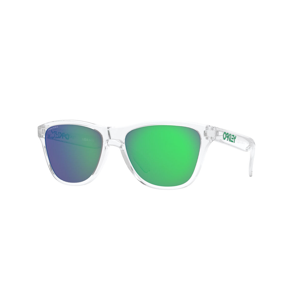 Oakley Youth Frogskins XS Sunglasses CLOSEOUT - Polished Clear/PRIZM Jade