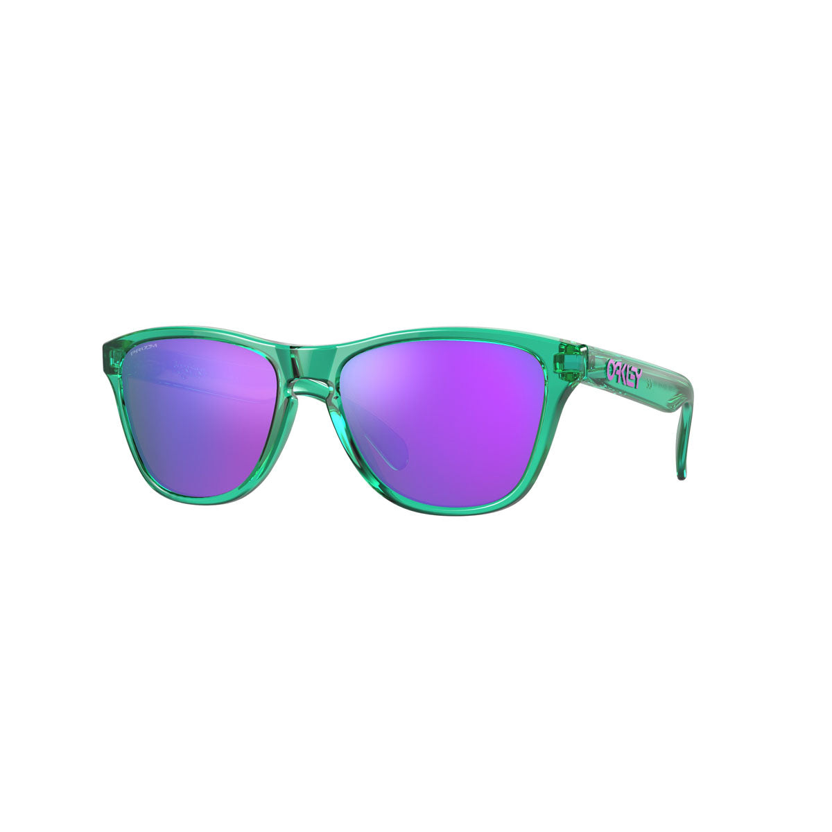 Oakley Youth Frogskins XS Sunglasses CLOSEOUT - Translucent Celeste/PRIZM Violet