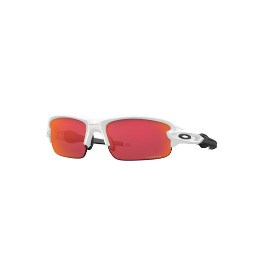 Oakley Youth Flak XXS Sunglasses CLOSEOUT - Polished White/PRIZM Field