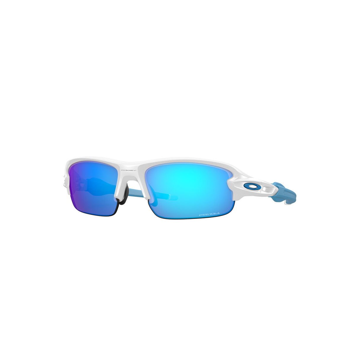 Oakley Youth Flak XXS Sunglasses - Polished White/PRIZM Sapphire