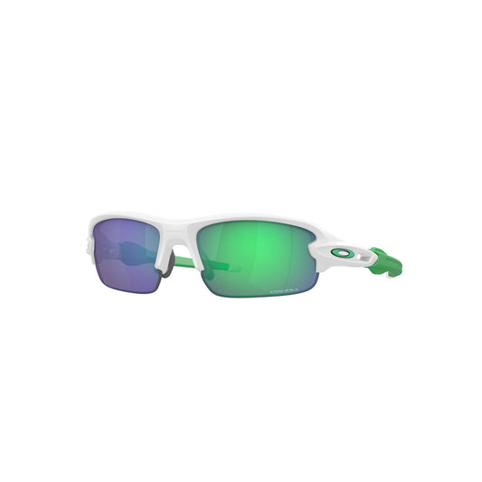 Oakley Youth Flak XXS Sunglasses CLOSEOUT - Matte White/PRIZM Jade