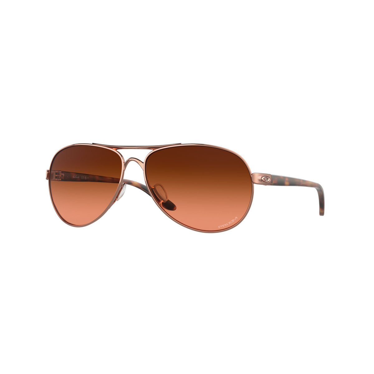 Oakley Womens Feedback Sunglasses - Rose Gold/Prizm Brown Gradient