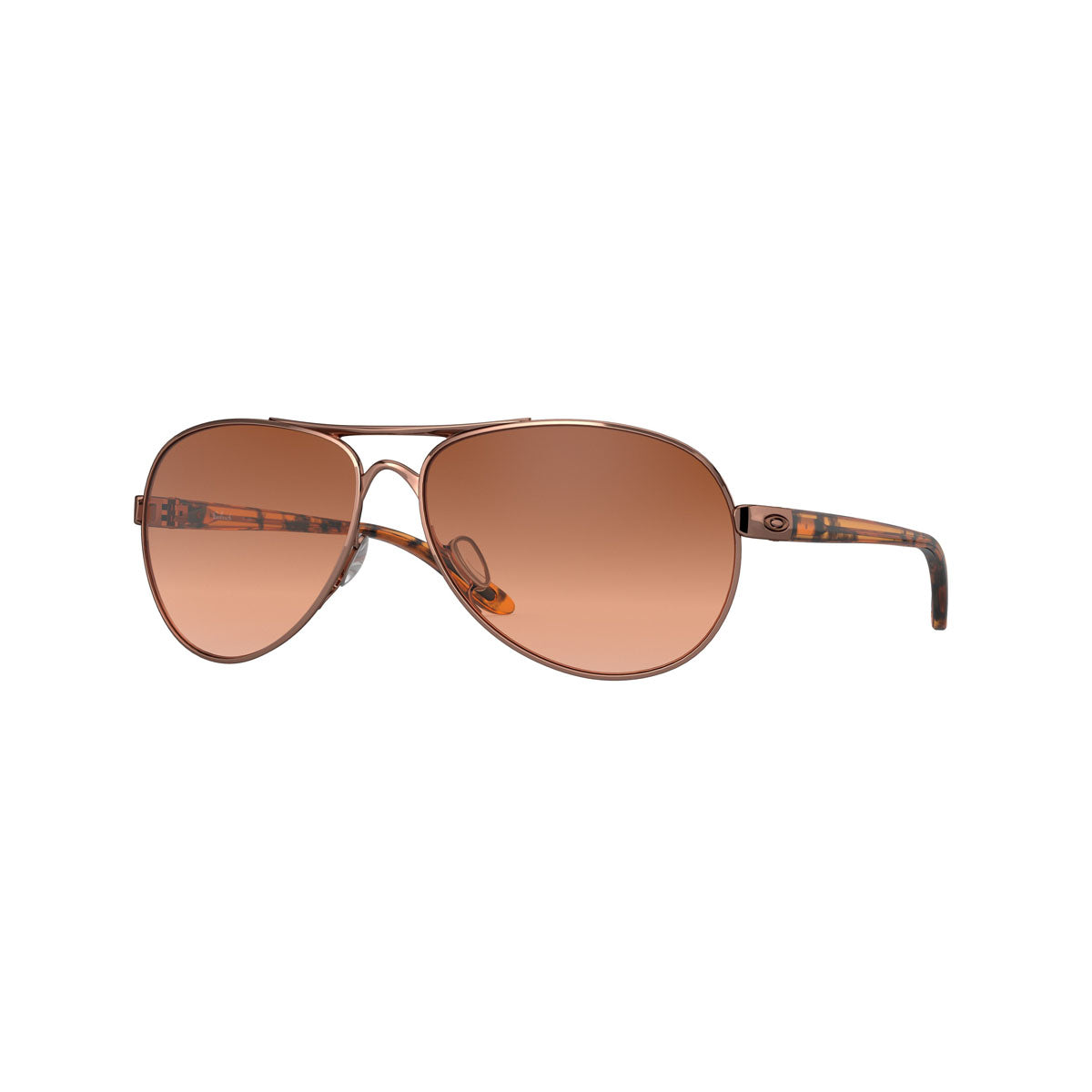 Oakley Womens Feedback Sunglasses - Rose Gold/VR50 Brown Gradient