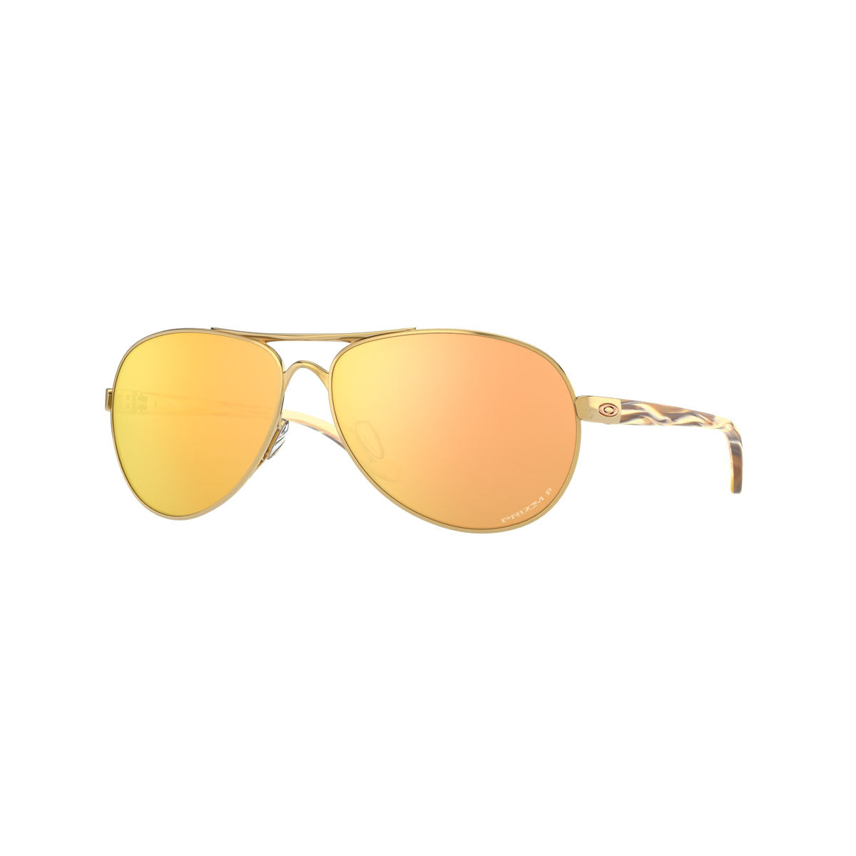 Oakley Womens Feedback Polarized Sunglasses - Polished Gold/PRIZM Rose Gold Polarized