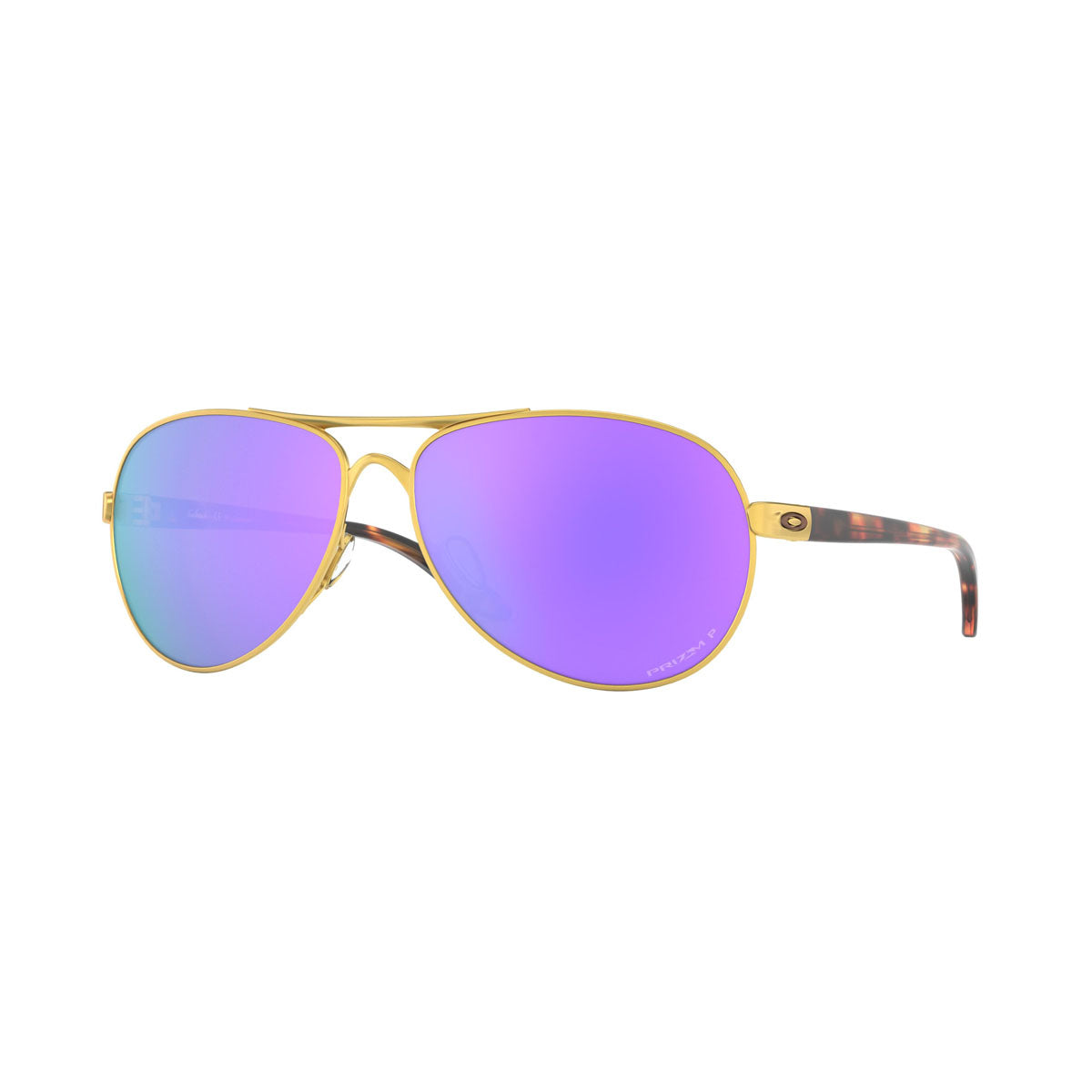 Oakley Womens Feedback Polarized Sunglasses - Satin Gold/PRIZM Violet Polarized